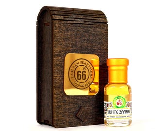 Aceite de perfume de azafrán blanco / Aceite de perfume de azafrán cálido y audaz / Fragancia unisex de larga duración sin alcohol (6 ml, 12 ml)