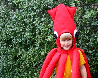 Squid Costume | FREE POSTAGE | Kids Dress Up, Halloween, Giant Squid Costume, Sea Life, Parties, Squid Outfit, Children's Fancy Dress