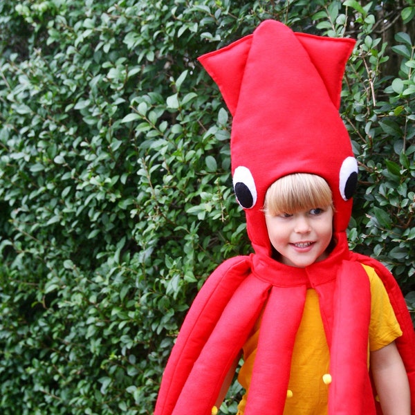 Squid Costume | FREE POSTAGE | Kids Dress Up, Halloween, Giant Squid Costume, Sea Life, Parties, Squid Outfit, Children's Fancy Dress