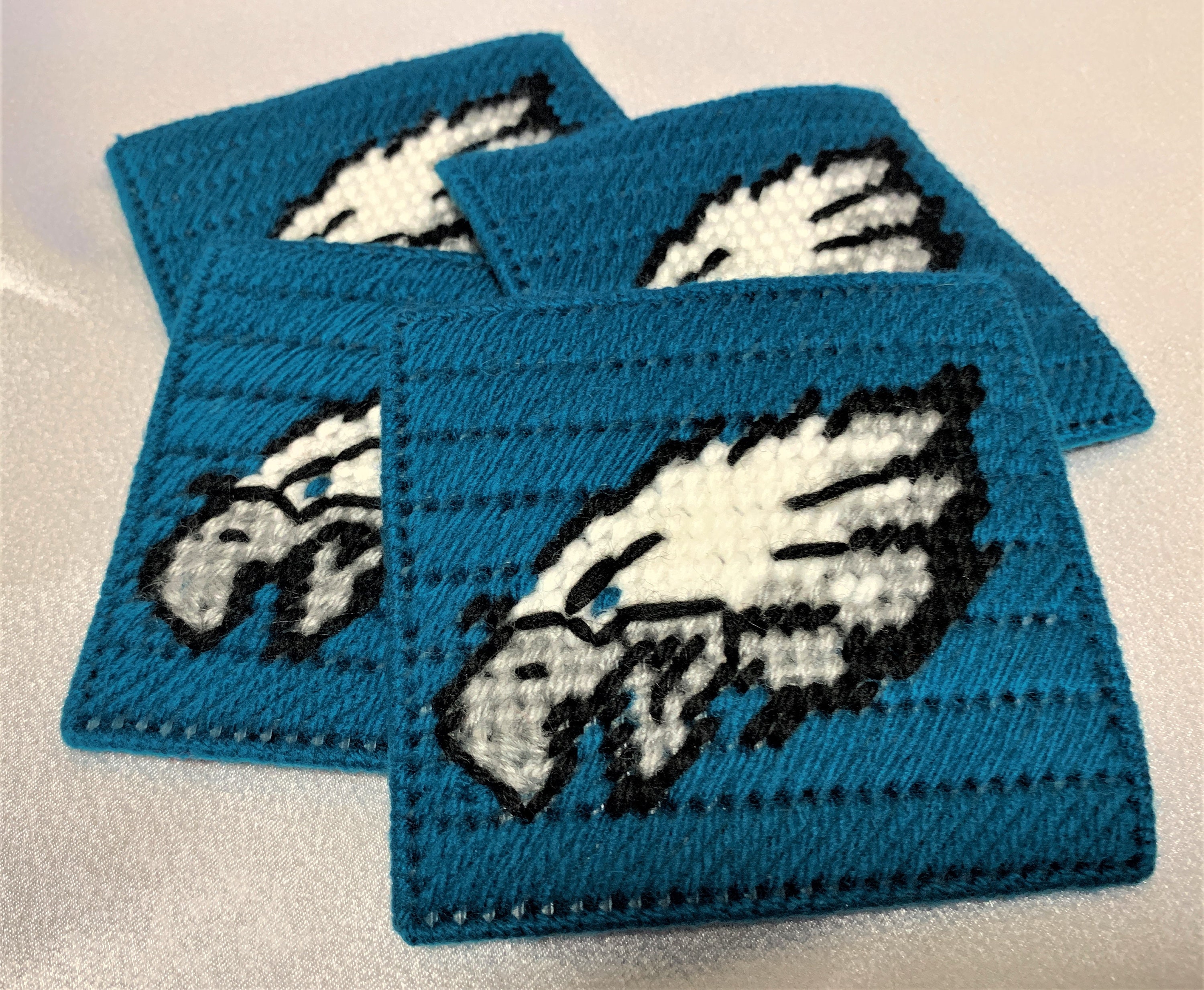 Philadelphia Eagles Football Fan Coaster Set Plastic Canvas Etsy