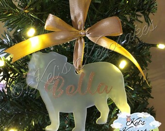 bulldog christmas decorations