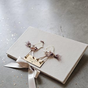 Enveloppe de luxe faite main avec carte de voeux - Option plaque signalétique gravée personnalisée, cadeau exclusif et unique, cadeau personnalisé