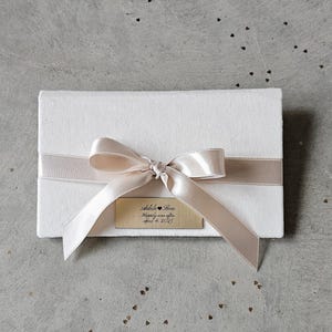 Luxus handgefertigter Geldumschlag mit Grußkarte - personalisierte gravierte Namensschild-Option, exklusives & einzigartiges Geschenk, personalisiertes Geschenk