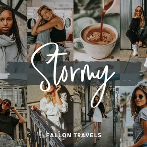 5 Stormy Mobile Lightroom Presets & Desktop, Moody Photo Editing Filter for Instagram, Dark Preset for Lifestyle Blogger, Influencer Filter