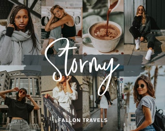 5 Stormy Mobile Lightroom Presets & Desktop, Moody Photo Editing Filter for Instagram, Dark Preset for Lifestyle Blogger, Influencer Filter