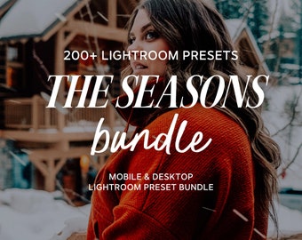 200+ SEASONS Lightroom Presets Bundle, Mobile & Desktop Presets, Spring, Summer, Winter, Aesthetic Photo Filters for Instagram Influencer