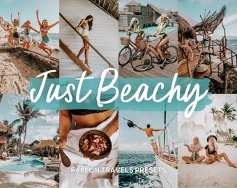 5 strand Lightroom mobiele presets, Tan Skin fotobewerkingsfilter voor zomerreizen, Blue Ocean Instagram Influencer Tropical Preset