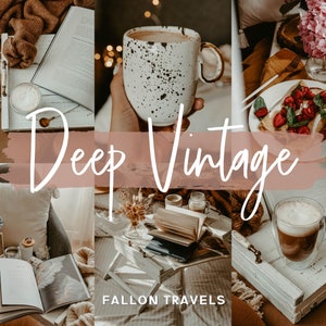 5 VINTAGE Mobile Lightroom Presets, Warm Preset for Instagram Influencer, Moody Filter for Lifestyle Bloggers, Travel Photo Editing Presets