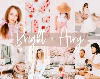 5 Bright Airy Lightroom Mobile & Desktop Preset, Light Photo Editing Filter, Clean White Outdoor Preset, Instagram Blogger VSCO Portrait