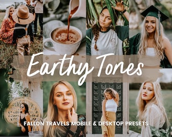 5 Earthy Tones Lightroom Presets Mobile & Desktop, Boho Wedding Presets, Natural Photo Editing Filter for Instagram, Outdoor Green Presets