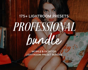 175+ Professional Lightroom Preset Bundle for Mobile & Desktop, Instagram Photographer Photo Editing Filters, Influencer and Blogger Presets