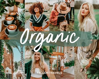 5 Organic Mobile Lightroom Presets, Natural Outdoor Photography Filter for Instagram, Simple Green iPhone Photo Preset for Bloggers