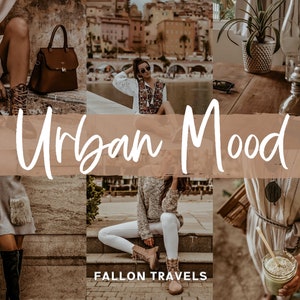 5 URBAN Mood MOBILE Lightroom Presets, Warm Preset for Instagram Influencer, Dark Moody Photo Filter for Lifestyle Blogger, Portrait Preset