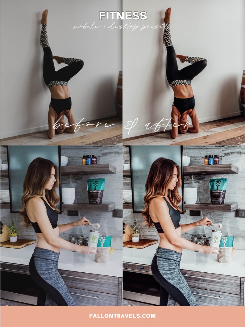 5 Fitness Mobile Lightroom Presets & Desktop, Gym Lifestyle Photo Editing Filter for Instagram, Workout Masculine Blogger Moody Filter image 8