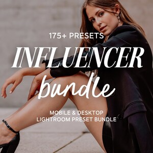 175+ INFLUENCER Bundle Lightroom Presets, Natural Aesthetic Lifestyle Photo Editing Instagram Filter, Bright Blogger Mobile Desktop Preset