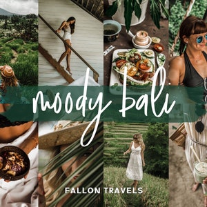 5 Mobile & Desktop Lightroom Presets Moody Bali, Tropical Photo Editing Filter for Instagram Influencer, Summer Travel Preset for Bloggers