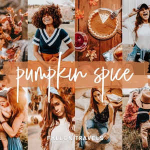 5 Pumpkin Spice Mobile & Desktop Lightroom Presets, Warm Fall Photo Editing Filter for Instagram Blogger, Holiday Outdoor Preset