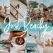 5 Beach Lightroom Mobile & Desktop Presets, Blue Water Photo Editing Filter for Summer Travel, Ocean Instagram Influencer Tropical Preset 