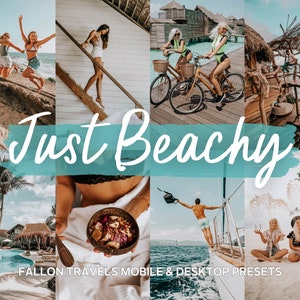 5 Beach Lightroom Presets Mobile & Desktop, Blue Tropical Summer Travel Photo Editing Filter, Hawaii Ocean Instagram Preset for Influencers