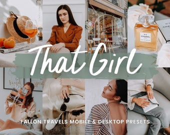 5 That Girl Lightroom Presets Mobile & Desktop, Aesthetic Natural Clean Tones Indoor Photo Editing for Bloggers, Instagram Influencer Filter