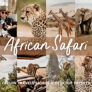 5 Safari Presets Lightroom Mobile & Desktop, Africa Outdoor Photo Editing Filter, Wildlife Photography, Instagram Travel Blogger Presets