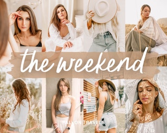 5 Warm Lightroom Mobile Presets, Light Airy Clean Tones Outdoor Photo Editing Filter, Bright White Instagram Blogger Preset