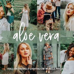 5 Aloe Vera Mobile Lightroom Presets, Green Nature Photo Editing Filter for Instagram Influencer, Bright Summer Preset for Bloggers