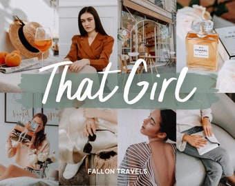 5 That Girl Lightroom Mobile Presets, Aesthetic Natural Clean Tones Photo Editing for Instagram Influencer,  Soft Everyday No Filter Preset