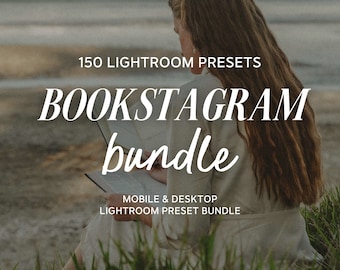 150+ Bookstagram Presets Bundle, Lightroom Mobile & Desktop Vintage Film Boho Presets, Rustic Bohemian Moody Professional Photo Filters