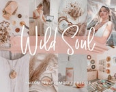 5 Wild Soul Lightroom Mobile Presets, Soft Blush Pink Instagram Filter for Valentines Photo, Spring Pastel Tones iPhone Preset