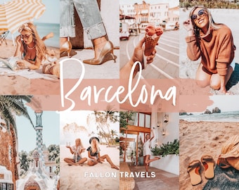 5 Mobile & Desktop Lightroom Presets Barcelona, Summer Travel Preset for Instagram Influencer, Bright Lifestyle Filter for Bloggers