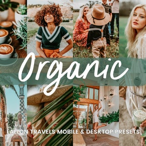 5 Organic Lightroom Presets Mobile & Desktop, Deep Green Jungle Preset, Soft Natural Photo Editing, Instagram Influencer Travel Presets