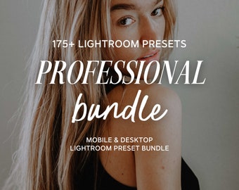175+ Lightroom Preset Bundle, Mobile & Desktop Professional Luxury Aesthetic Presets, Natural Photo Filter for Instagram Influencer Blogger