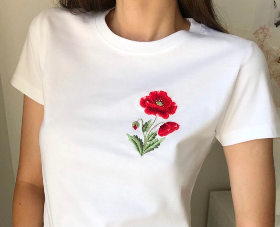 POPPY あさぎーにょ HEART TULLE T-SHIRT (WHITE) Heart tulle t-shirt