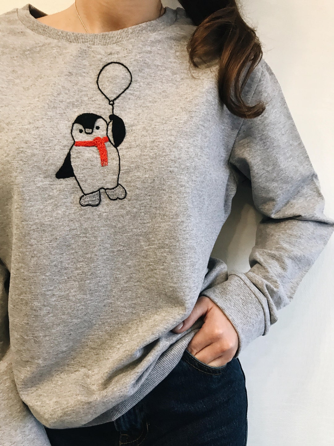 Witch Chive the Chinstrap Penguin - Unisex Pigment Dyed Crew Sweatshir -  Inkopious
