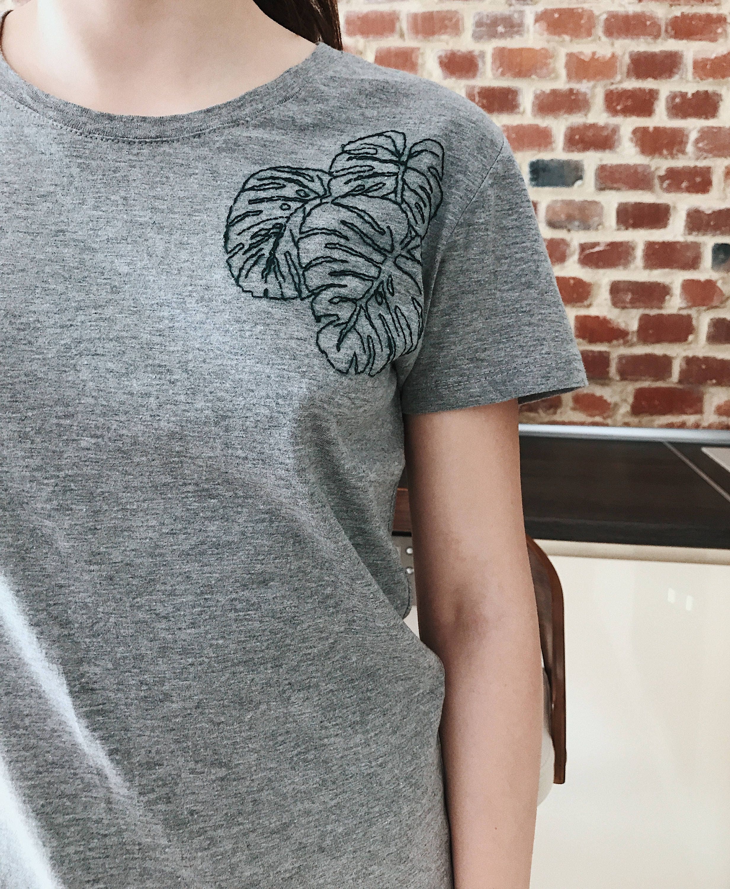 Drama Shirt in Gray Teal | Hand-Embroidered Resham Floral Motifs (40+ Artisan Hours)