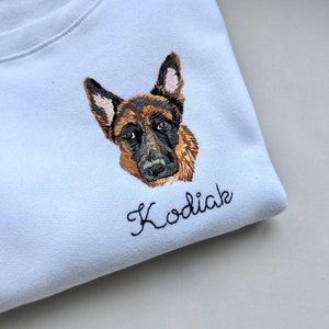 German Shepherd mom embroidered sweatshirt, German Shepherd owner gifts, Dog memorial gifts, Unique gifts for pet owners, Dog dad gifts