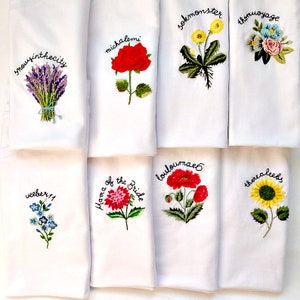 Embroidered tee, Floral Hand embroidery, High quality shirt, holiday apparel image 2