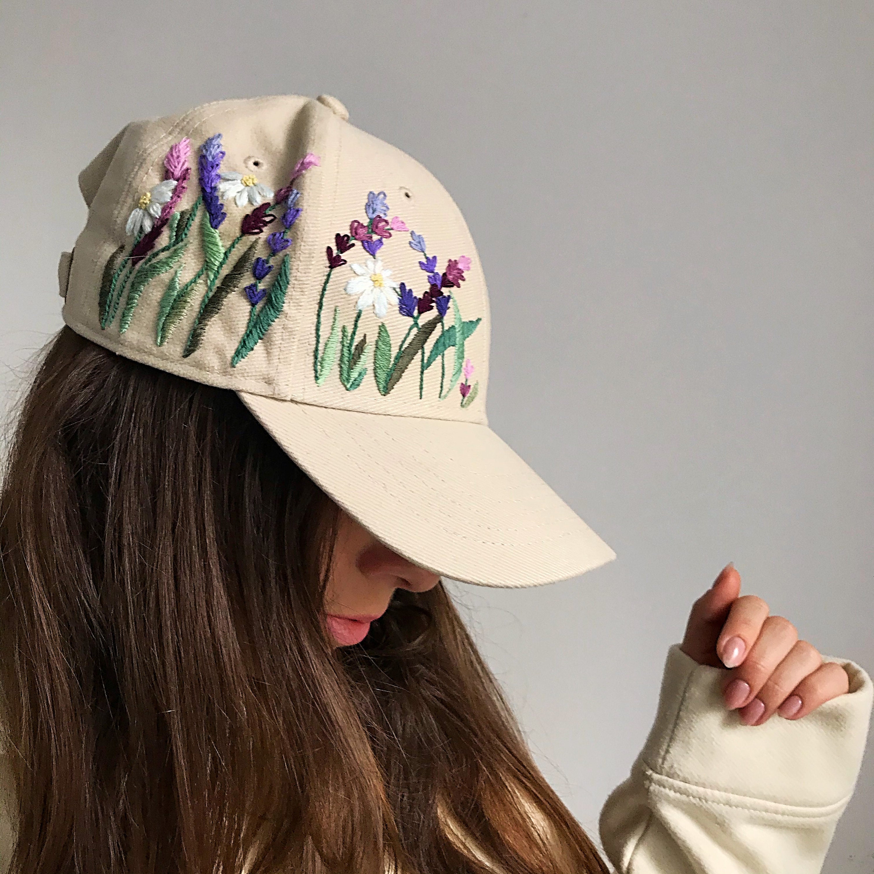 Floral hat best sale