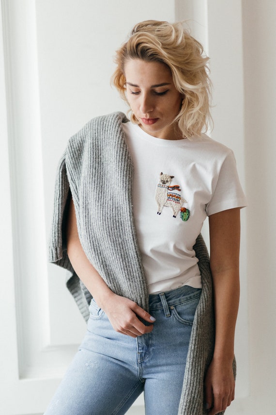 Women's Cute Llama Lover With Bandana Gift Mom Llama T Shirt Women's Cute Llama Lover With Bandana Gift Mom Llama T Shirt