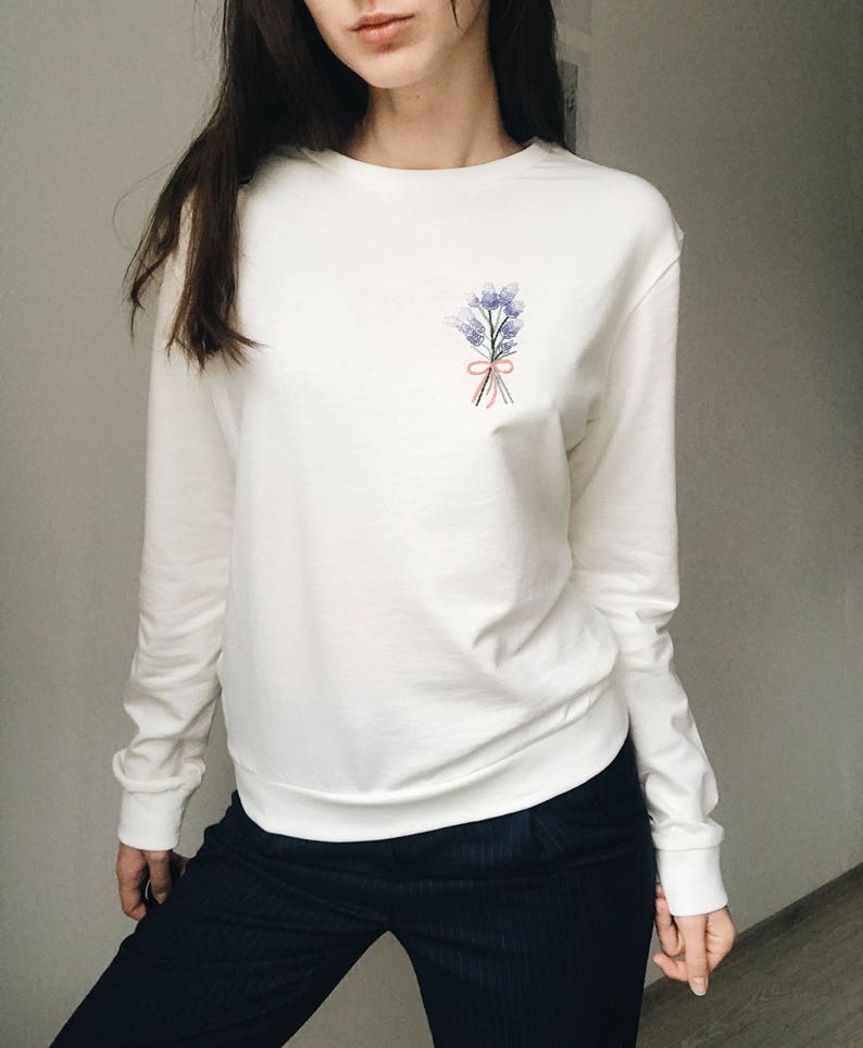 The Lavender Bloom Embroidered Cotton Shirt main image 0
