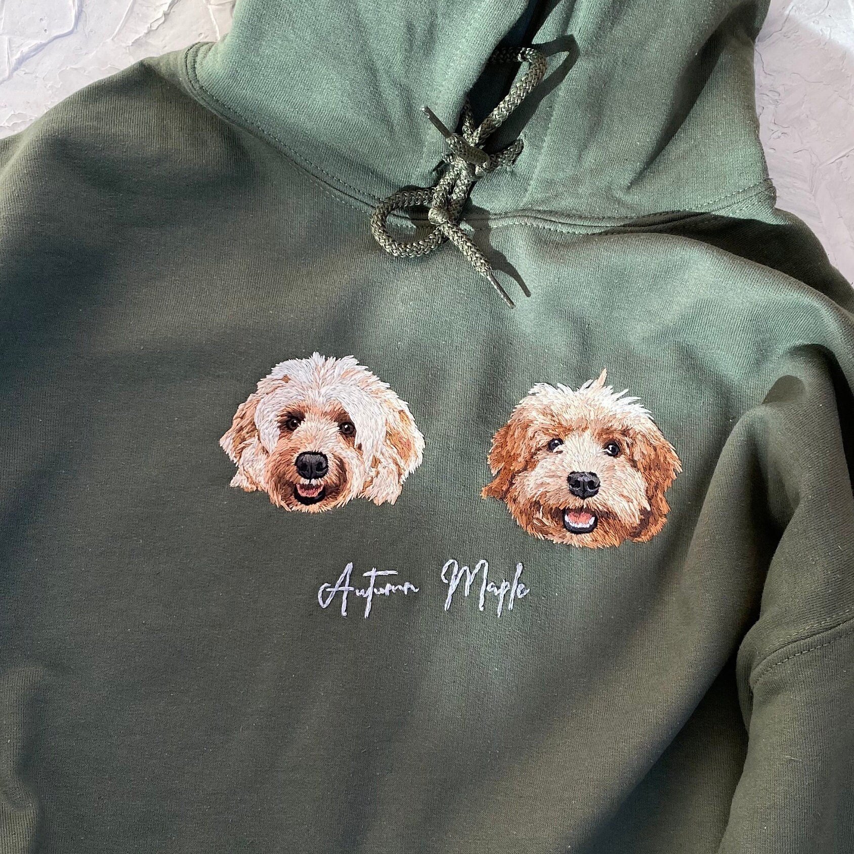 Gift for friends, Doodle mom Hand Embroidered Hoodie, Goldendoodle owner gifts, dog memorial gifts, Xmas gift ideas, Christmas gifts for her