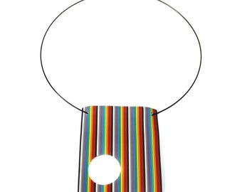 Necklace recycled electronic threads