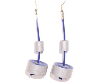Recycled paper and wire earrings