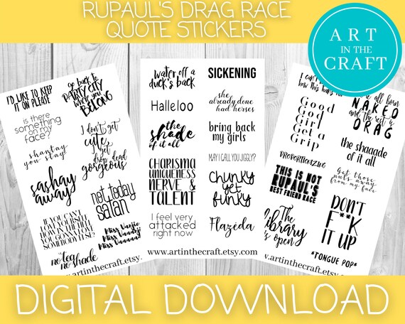 instant download printable stickers with free silhouette cut etsy