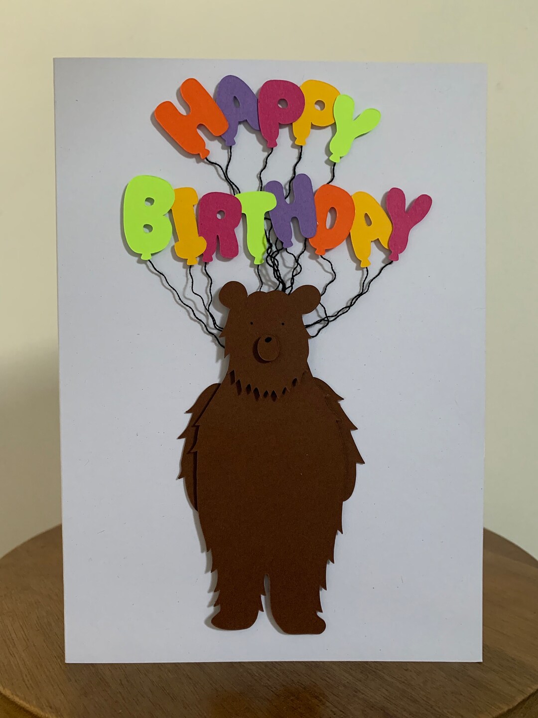 Py Birthday Happy Birthday Balloons Handmade Card, 3D Greeting Card, Birthday ...