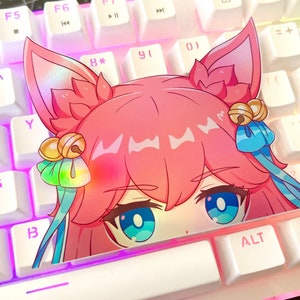Spirit Blossom Peeker Holographic Stickers | Ahri stickers | Ahri Car decal
