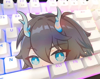 Imbibitor Lunae Peeker Holographic Sticker | Honkai Star Rail Sticker | Dan Heng stickers peekers computer decals