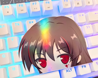 Pegatina holográfica Akame Peeker, calcomanía para coche