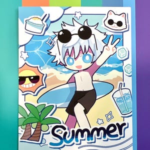 Gojo Postcard | Gojo Stickers | Gojo Art print